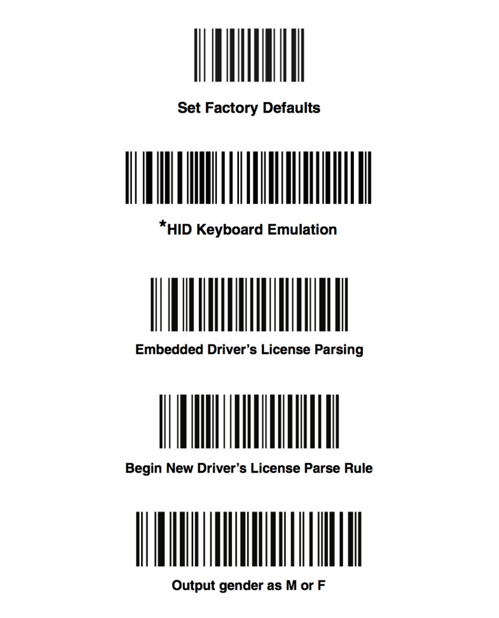A group of bar code Description automatically generated
