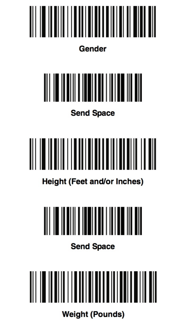 Several bar code symbols Description automatically generated