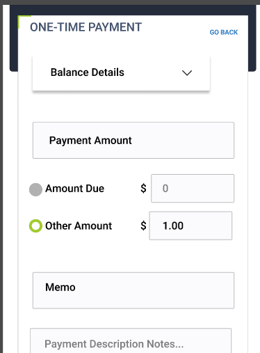 A screenshot of a mobile banking account  Description automatically generated