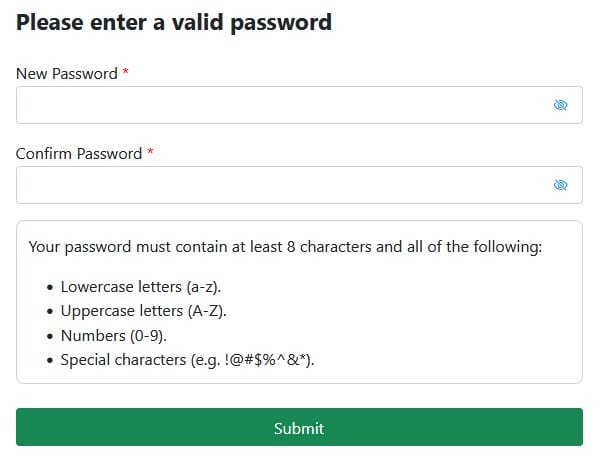 Enter new password