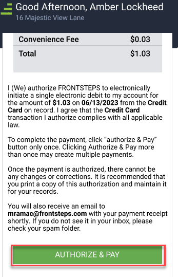 A screenshot of a credit card  Description automatically generated