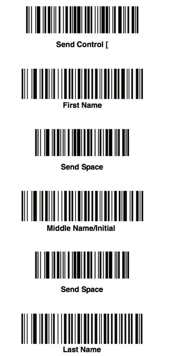 A group of bar code Description automatically generated