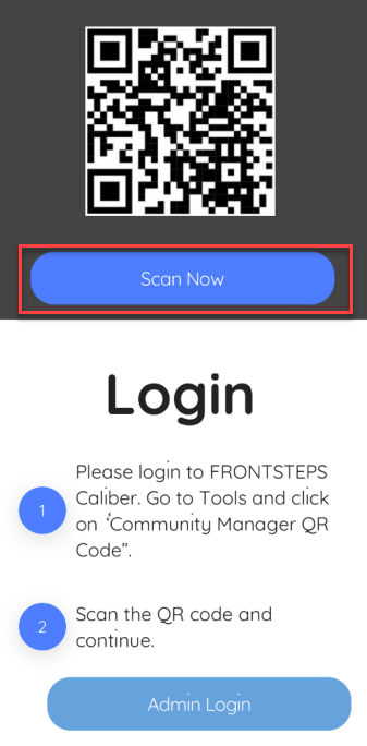 A screenshot of a login screen  Description automatically generated